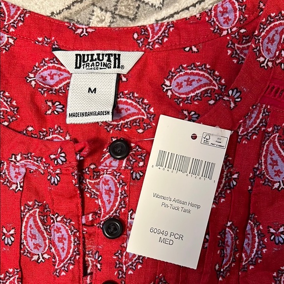 Duluth Trading Artisan Hemp Pin-Tuck Tank - Picture 2 of 6